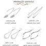 Hanpabum 4 Pairs Curved Threader Dangle Earrings for Women Girls Drop Hoop Bar Arrow Statement Earrings Set