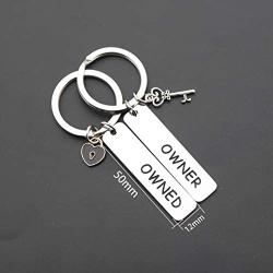 MAOFAED Couple Keychain Set Owner and Owned Keychain BDSM Gifts Daddydom Gift DDLG Gifts Babygirl Gift Couple Gift