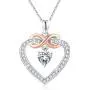 MEDWISE Women Infinity Necklace Jewelry,925 Sterling Silver Love Heart Infinity Pendant Necklace for Girls Birthday Anniversary Gifts for Her