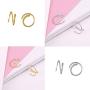 3 Pairs/Set Tiny Spiral Crystal Hoop Earrings Geometric Ear Cuff Climber Minimalist Cartilage Twist Crawler Wrap Piercing for Women Girls 925 Sterling Silver Hypoallergenic Jewelry
