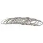Lux Accessories Glitter Sparkle Mixed Metal Pave Crystal Textured Multiple Bangle Set