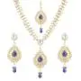 Dancing Girl Blue Indian Kundan Jewelry Set for Women Girls Bridal Necklace Indian Earrings