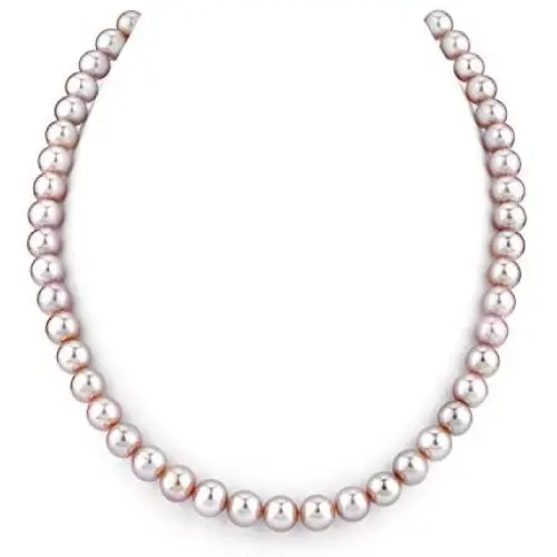 THE PEARL SOURCE 7-8mm AAA Quality Pink Freshwater Cultured Pearl Necklace for Women with Magnetic Clasp in 16'' Choker Length THE PEARL SOURCE 7-8mm AAA Quality Pink Freshwater Cultured Pearl Necklace for Women with Magnetic Clasp in 16'' Choker Length