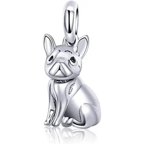 FOREVER QUEEN Dog Charm 925 Sterling Silver, Cute Loyal Partners French Bulldog Doggy Animal Pet Bead Charms fit Pandora Charms for Pandora Bracelets Jewelry, Animal Lovers FOREVER QUEEN Dog Charm 925 Sterling Silver, Cute Loyal Partners French Bulldog Doggy Animal Pet Bead Charms fit Pandora Charms for Pandora Bracelets Jewelry, Animal Lovers