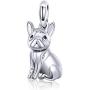 FOREVER QUEEN Dog Charm 925 Sterling Silver, Cute Loyal Partners French Bulldog Doggy Animal Pet Bead Charms fit Pandora Charms for Pandora Bracelets Jewelry, Animal Lovers