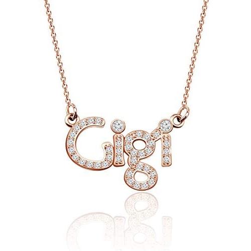ENSIANTH Gigi Necklace Grandma Jewelry Gigi Letter Necklace Nana Mimi Grammy Gigi Gift Family Jewelry