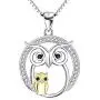 Sterling Silver Owl Necklace Gold Owls Pendant Necklace Jewelry Gifts for Women Mom Daughter (Gold owl necklace) (Gold owl necklace) Sterling Silver Owl Necklace Gold Owls Pendant Necklace Jewelry Gifts for Women Mom Daughter (Gold owl necklace) (Gold owl necklace)