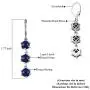 Shop LC Round Lapis Lazuli Stylish Dangle Drop Earrings Fashion Costume Prom Jewellery for Women Mothers Day Gifts