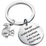 AKTAP Squirrel Charm Keychain Never Underestimate A Woman Who Loves Squirrels Gifts for Squirrel Lovers Animal Loves BFF Mysterious Jewelry