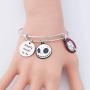 FUSTMW Simply Meant to Be Keychain Jack and Sally Inspired Gifts The Nightmare Before Christmas Movie Fan Gifts
