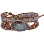 Plumiss Boho Handmade Natural Stone 3 Wrap Bracelet for Women Colection