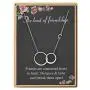 SANNYRA The Knot of Friendship Necklace Initial Two Interlocking Infinity Double Circles Necklace 26 Letters Alphabet Friend Jewelry for Women Girls
