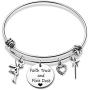 G-Ahora Womens Tinkerbell Jewerly Faith Trust and Pixie Dust Charm Bracelet Tinkerbell Bracelet