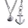 4mm width stainless steel men women anchor pendant necklace jewelry 4mm width stainless steel men women anchor pendant necklace jewelry