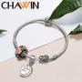 Ollia Jewelry Lampwork Murano Glass Beads Hawaii Garden Charm with 925 Sterling Silver Core Flower Blossom Charm Pink Charms