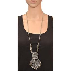 Zephyrr Fashion Turkish Style Beaded Long Pendant Necklace for Women Boho Gypsy
