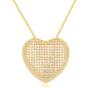Barzel 18K Gold Plated Cubic Zirconia Heart Pendant Necklace