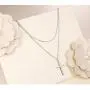 Sterling Silver Jewelry Layered love Heart and Cross Necklace Pendant Handmade Dainty Choker for Women Girls
