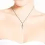 Enchanting Single Angel Wing .925 Sterling Silver Pendant Necklace Enchanting Single Angel Wing .925 Sterling Silver Pendant Necklace