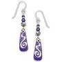 Adajio By Sienna Sky Purple Silver-tone Squiggle Overlay Earrings 7229