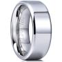 King Will 4mm/6mm/8mm Stainless Steel Ring Polished Plain Beveled Edge Wedding Band Laser Etched I Love You