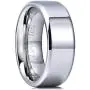 King Will 4mm/6mm/8mm Stainless Steel Ring Polished Plain Beveled Edge Wedding Band Laser Etched I Love You King Will 4mm/6mm/8mm Stainless Steel Ring Polished Plain Beveled Edge Wedding Band Laser Etched I Love You