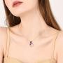 EleQueen Sterling Silver Butterfly Pendant Necklace Cubic Zirconia Butterfly Hypoallergenic Jewelry Gifts for Women Girls