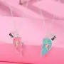 Elefezar Best Friends Magnetic Half Heart Pendant Necklace 2Pcs/Set Charm BFF Friendship Jewelry Elefezar Best Friends Magnetic Half Heart Pendant Necklace 2Pcs/Set Charm BFF Friendship Jewelry