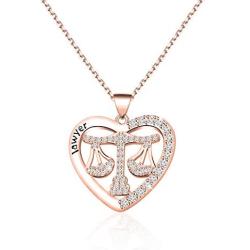 HOLLP Lawyer Gifts Law Judge Student Graduation Jewelry Scales of Justice Lawyer Necklace New Lawyer Gift Attorney Gift