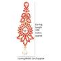 Touchstone Indian Bollywood paisley Rhinestone designer bridal jewelry earrings for women in antique gold tone