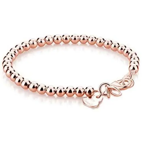 Dankadi New Womens 925 Sterling Silver Bracelet Minimalist 4-6MM Round Bead Chain Solid Silver Bracelet Charm Jewelry Lobster Claw Clasp Dankadi New Womens 925 Sterling Silver Bracelet Minimalist 4-6MM Round Bead Chain Solid Silver Bracelet Charm Jewelry Lobster Claw Clasp