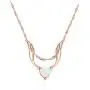 Barzel 18K Rose Gold Plated Created Opal Guardian Angel Necklace