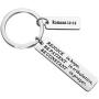 FUSTMW Christian Keychain Religious Gifts Bible Verse Jewelry Rejoice in Hope Be Constant in Prayer Romans 12:12 Scripture Key Chains Gifts
