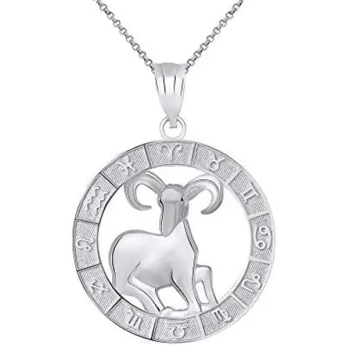 CaliRoseJewelry Sterling Silver Zodiac Pendant Necklace CaliRoseJewelry Sterling Silver Zodiac Pendant Necklace