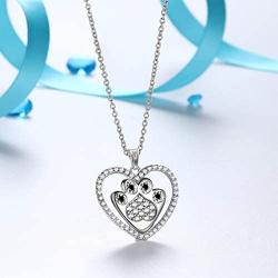 Besilver Cute Animal Pendant Necklace Charm 925 Sterling Silver Cat/Snake/Sloth/Dolphin/Starfish/Snail/Shark Cute Animal Jewelry Gift for Women Girl