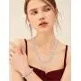 ORAZIO Stainless Steel Byzantine Chain Necklace Bracelet Earrings for Women Jewelry Set ORAZIO Stainless Steel Byzantine Chain Necklace Bracelet Earrings for Women Jewelry Set