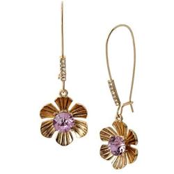 Betsey Johnson Flower Shepherd Hook Earrings
