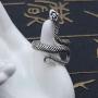 MIXIA Retro Punk Exaggerated Spirit Cobra Snake Ring Fashion Animal Personality Stereoscopic Opening Adjustable Ring