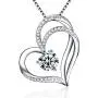 Klurent Silver Love Heart Pendant Necklace for Women 5A Cubic Zirconia 14K White Gold Plated Silver Double Heart Necklaces Gift for Women Girlfriend Wife on Christmas Klurent Silver Love Heart Pendant Necklace for Women 5A Cubic Zirconia 14K White Gold Plated Silver Double Heart Necklaces Gift for Women Girlfriend Wife on Christmas