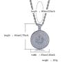 TOPGRILLZ Iced Out Zircon Simulated Diamond Jewish Star of David Pyramid with The Eye of Horus Pendant with Stainless Steel Neckalce Hip Hop