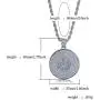 TOPGRILLZ Iced Out Zircon Simulated Diamond Jewish Star of David Pyramid with The Eye of Horus Pendant with Stainless Steel Neckalce Hip Hop TOPGRILLZ Iced Out Zircon Simulated Diamond Jewish Star of David Pyramid with The Eye of Horus Pendant with Stainless Steel Neckalce Hip Hop