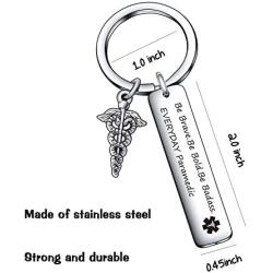 De&ai Paramedical Personnel Gift EMT Keyring Paramedical Staff Gift for Friends Coworkers