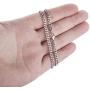 Silvadore 4mm Curb Mens Necklace - Silver Chain Cuban Stainless Steel Jewelry - Neck Link Chains for Men Man Women Boys Male Military - 14'' 16'' 18'' 20'' 22'' 24'' 26'' 36'' inch UK