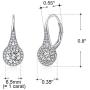 SHINEFUTURE Dangle earrings for women Bridal Earrings with Sparkling Dangle Lever Backed Earrings for Women