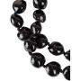 Hawaiian Kukui Nut Leis Beads Necklaces with Hand Painted Flower Adjustable 32 inches Lei for Men and Women