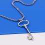 Dankadi Classic Female Original Silver Necklace 925 Silver Key Pendant Necklace Minimalism 45-60cm Snake Chain Jewelry Lobster clamp Clasp