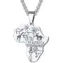PROSTEEL Stainless Steel Africa Map Necklace for Men Women, 18K Gold/Rose Gold/Black Plated, Customize Available, 22''-24'' Adjustable, Come Gift Box PROSTEEL Stainless Steel Africa Map Necklace for Men Women, 18K Gold/Rose Gold/Black Plated, Customize Available, 22''-24'' Adjustable, Come Gift Box