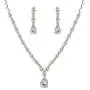 WeimanJewelry Round Cubic Zirconia CZ Teardrop Bridal Necklace and Dangling Earring Set for Women Wedding Party Prom WeimanJewelry Round Cubic Zirconia CZ Teardrop Bridal Necklace and Dangling Earring Set for Women Wedding Party Prom