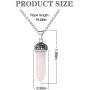 Natural Amethyst Healing Pendant Necklace,Chakra Stone Gemstone Crystal Pendants Calming Energy Jewelry Necklace for Women Ladies Girls