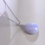 iSTONE 925 Sterling Silver Natural Gemstone Ladies Pendant Necklace, Gemstone Birthstone with 18'' Silver Chain